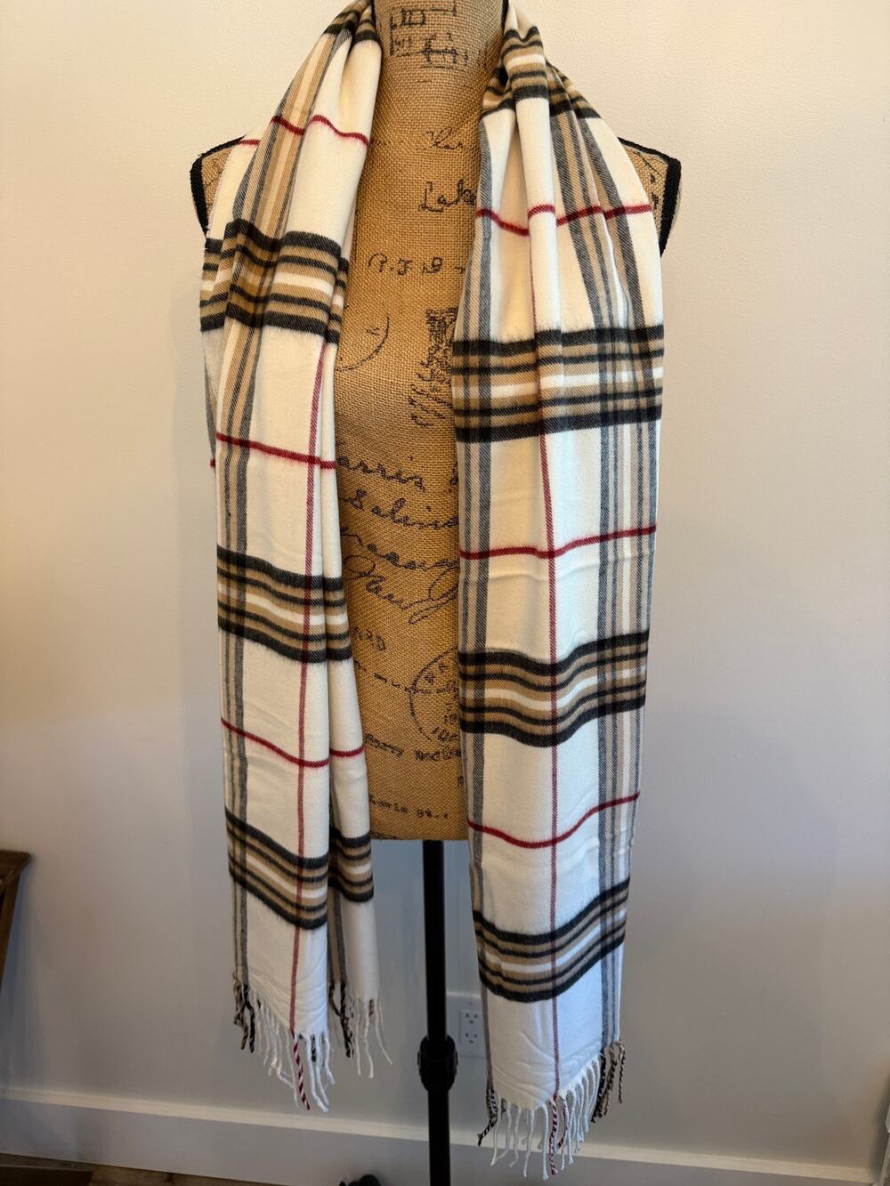 Cashmink by V. Fraas Plaid Scarf